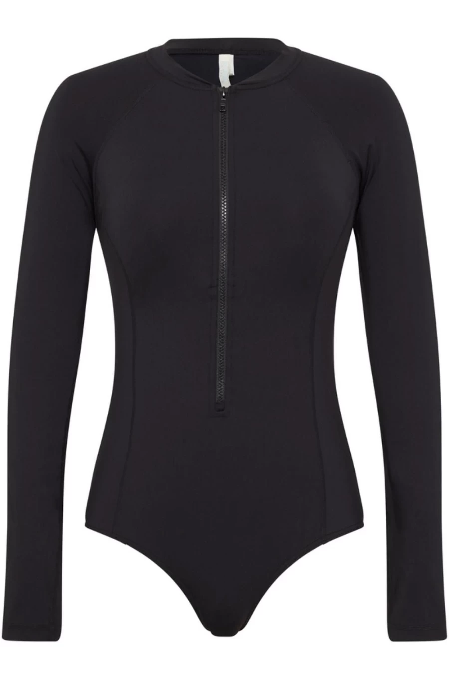 Sea Level Women's Black Eco-Friendly Long Sleeve Swimsuit - UPF 50+ Sustainable Swimwear