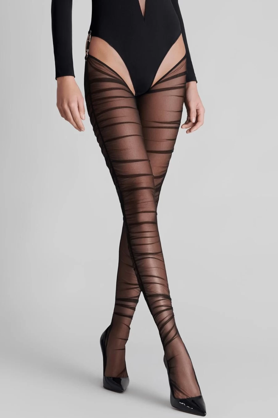 Maison Close Black Nuit Fauve Stockings - Luxury Hosiery