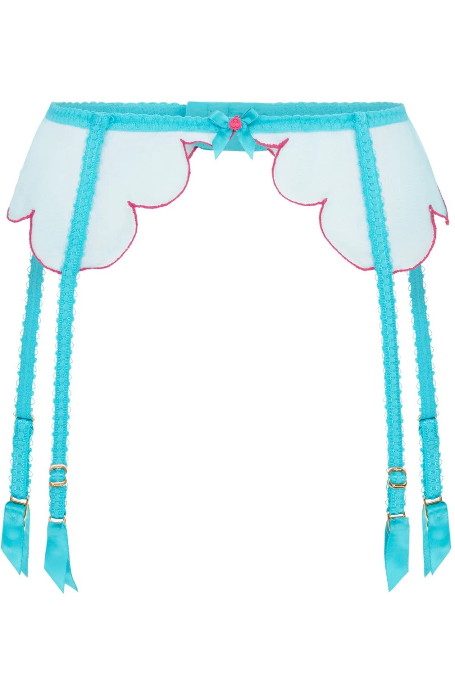 Agent Provocateur Lorna Suspender in Teal & Pink - Stylish Garter Belt for Women