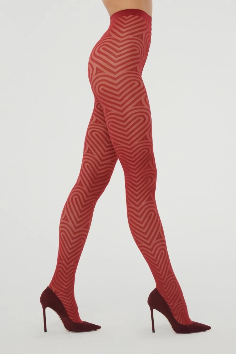 Wolford Soft Cherry Heart Pattern Tights for Women - Elegant & Comfortable