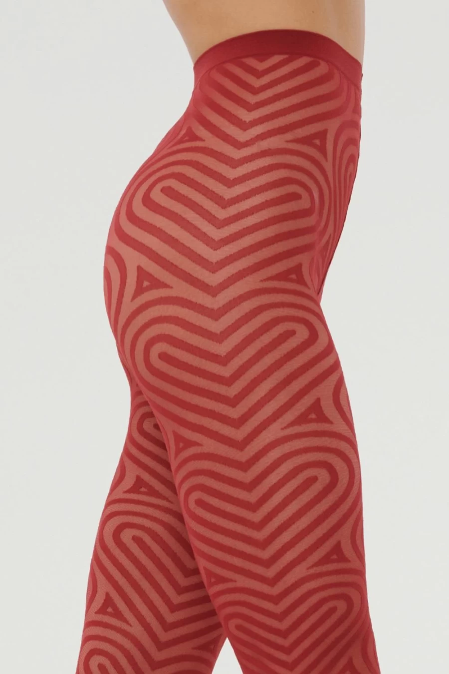 Wolford Soft Cherry Heart Pattern Tights for Women - Elegant & Comfortable