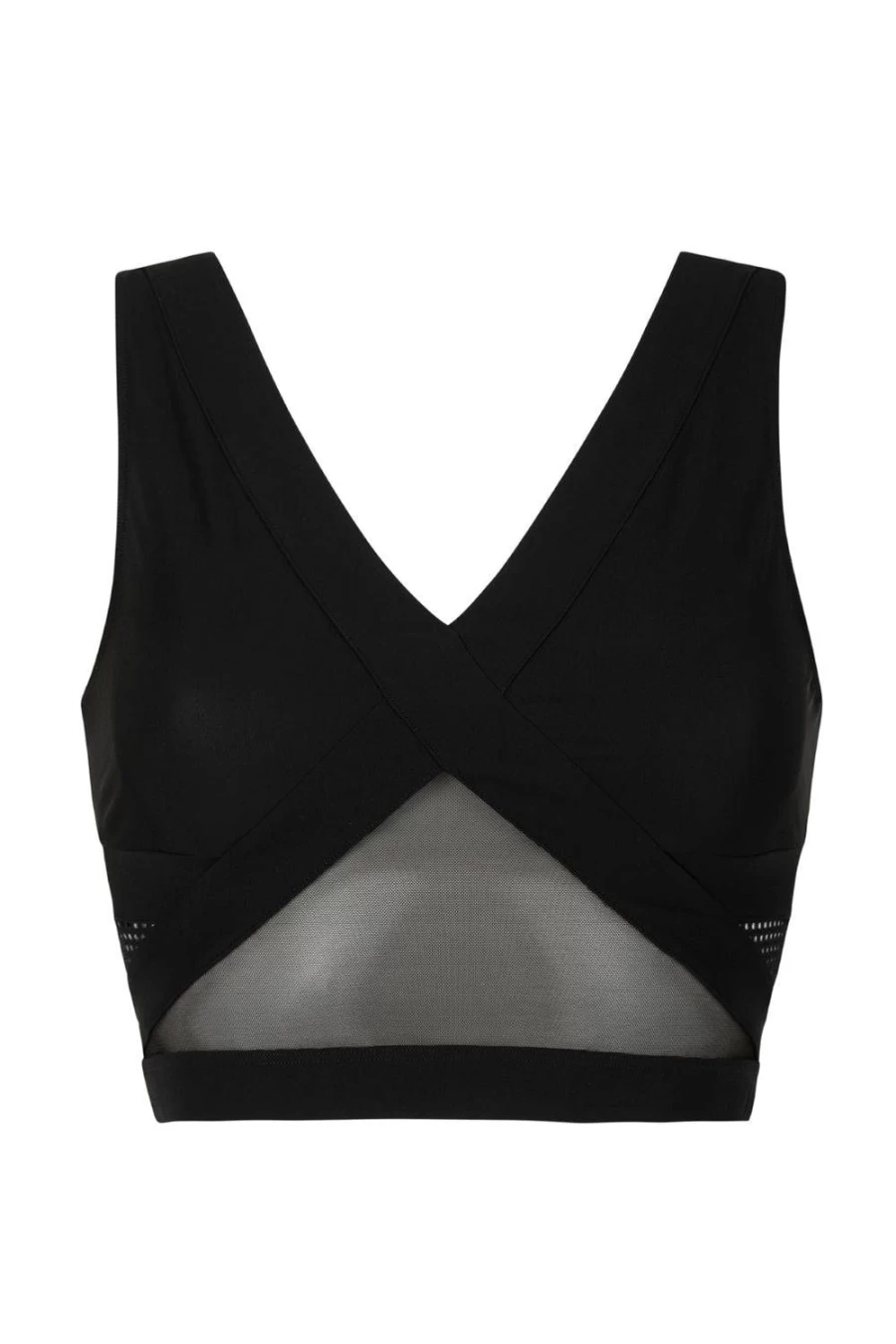 Atelier Amour Black Studio Resille Crop Top - Women's Fashion Tight Fit Short Sleeve Shirt