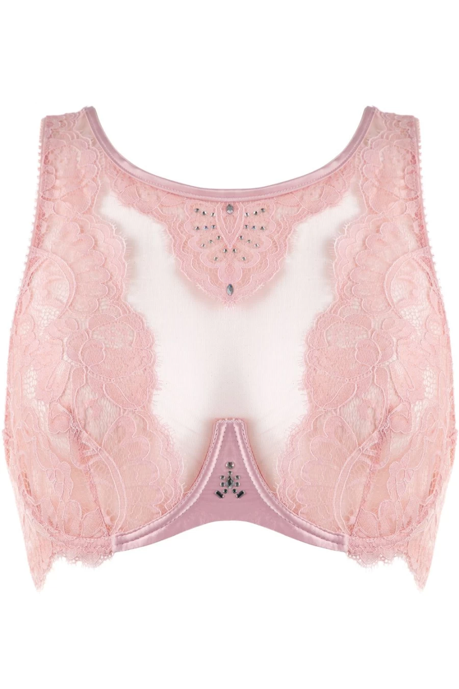 Prelude Pink Marlene Fantasy Bra with Swarovski Crystals for B-D Cup Sizes | Elegant Lingerie