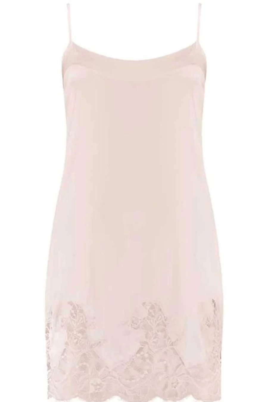 Fleur of England Blush Signature Silk & French Lace Babydoll - Size L (UK 12-14)