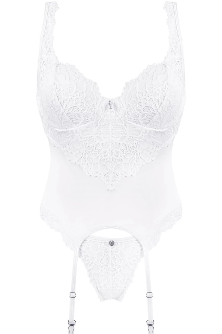 Obsessive White Corset & Thong Set - Amor Blanco Lingerie
