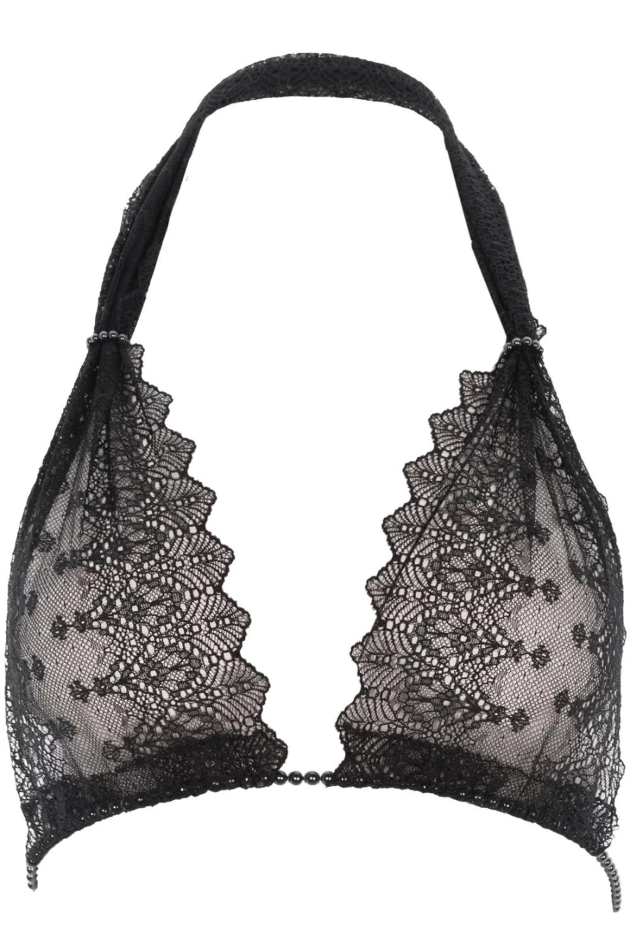 Bracli Geneva Black Pearl Underwire Bra - Elegant Lace Demi Cup Lingerie