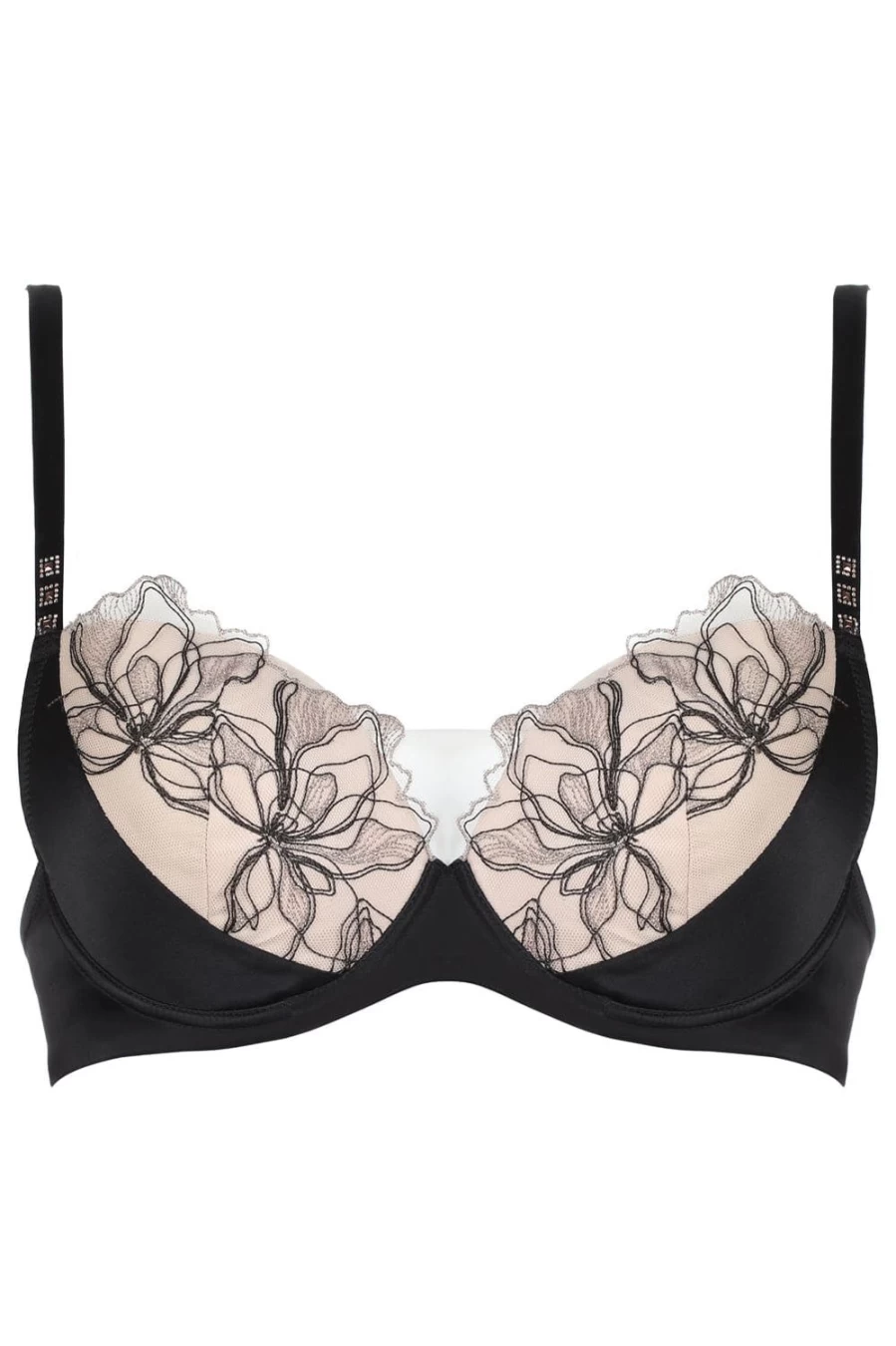 Prelude Greta Padded Bra - Nude/Black Comfortable Support Lingerie