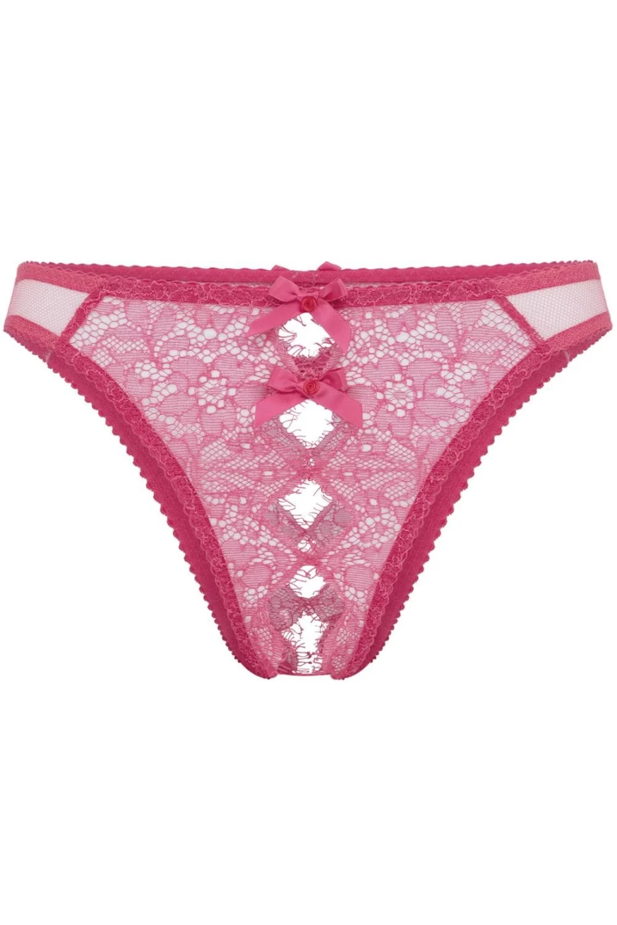 Agent Provocateur Lorna Lace Ouvert Fuchsia Lingerie Set