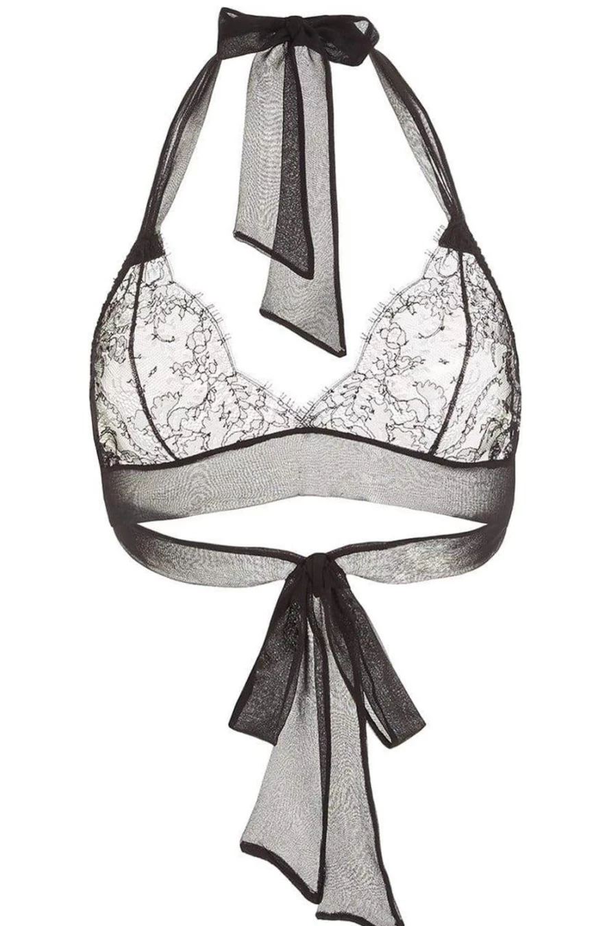 Gilda & Pearl Ava Black Boudoir Bra - UK Size 12-14 (M-L) - Lingerie
