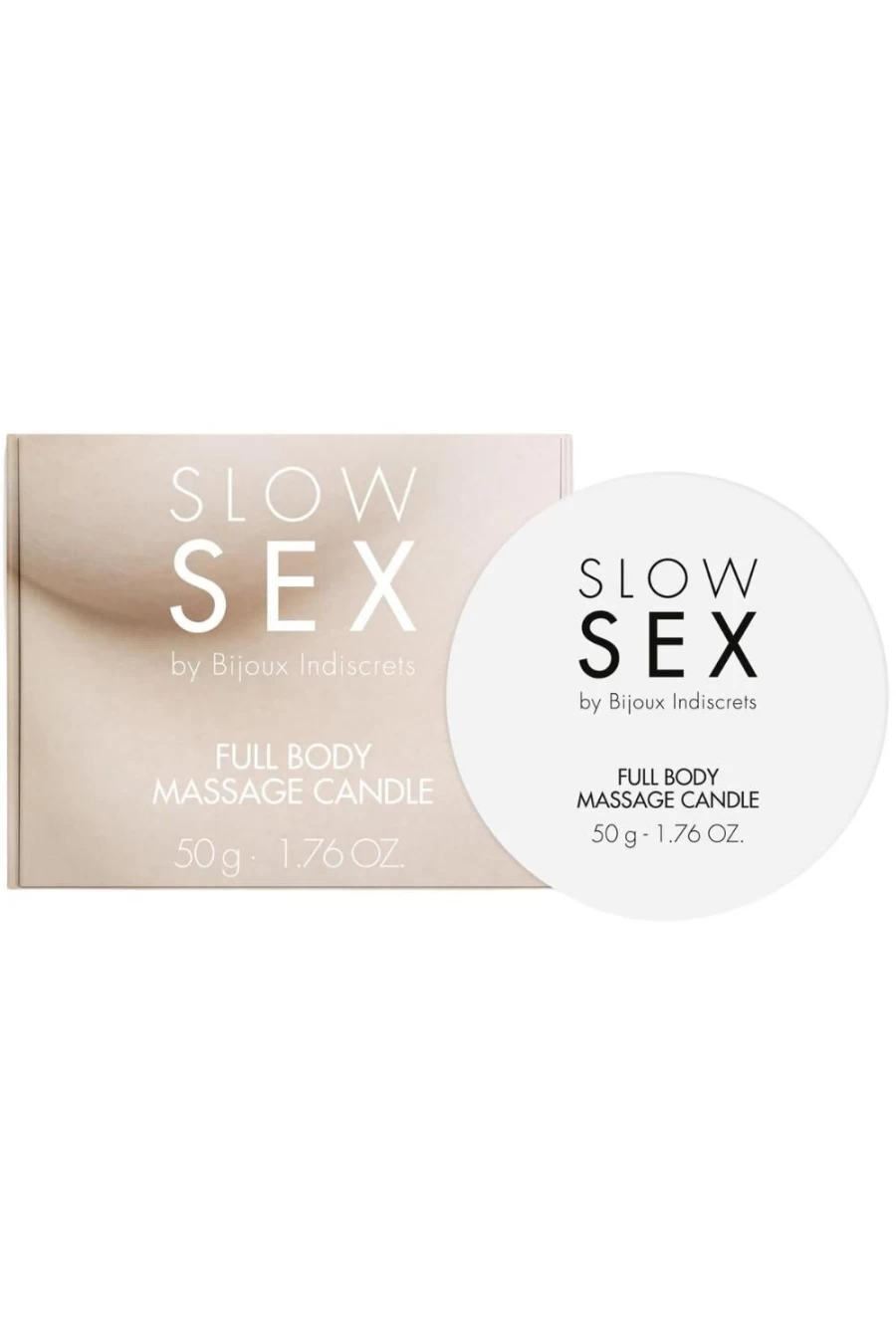 Bijoux Indiscrets Slow Sex Full Body Massage Candle - 50G Aromatherapy for Sensual Relaxation