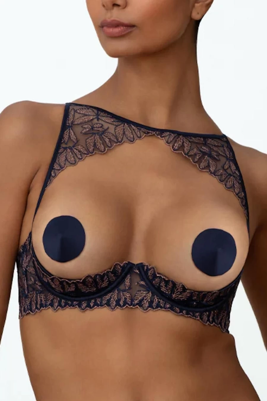 Coco de Mer Odonata Midnight Blue Quarter Cup Bra – Lingerie & Intimate Apparel