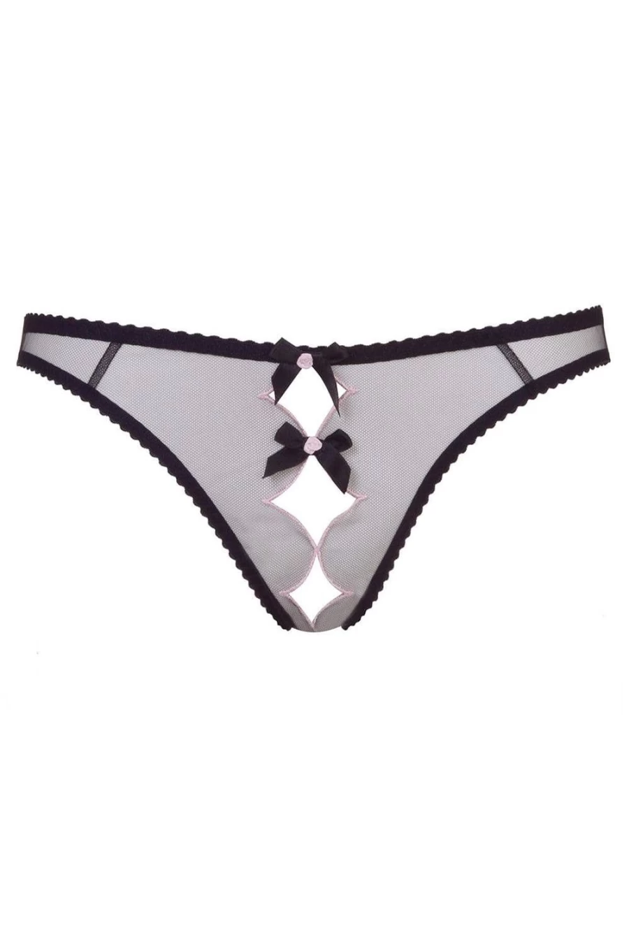 Agent Provocateur Lorna Ouvert Lingerie Set - Black & Pink Lace Underwear