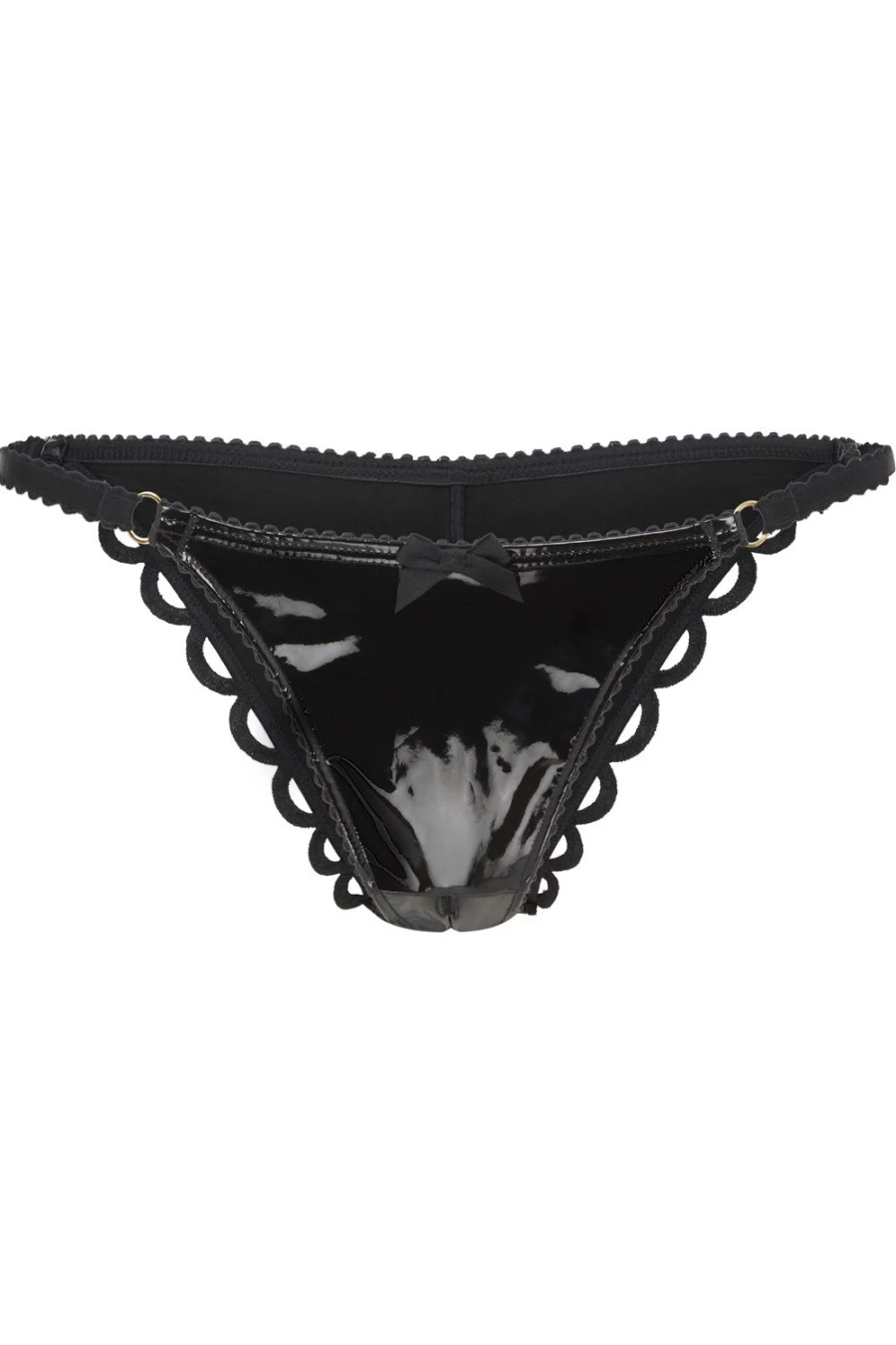 Agent Provocateur Zarya Black PVC Open Brief Lingerie