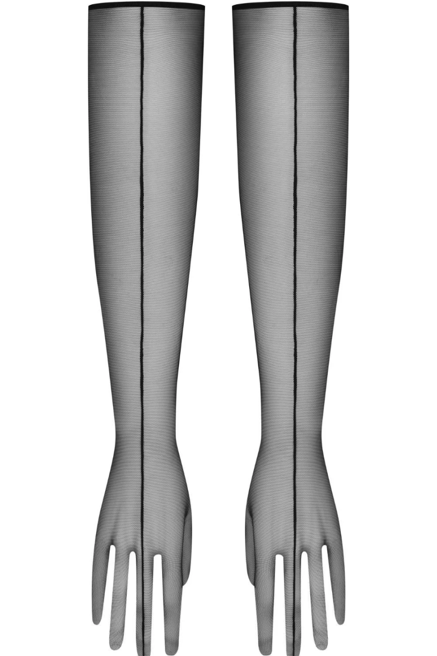 Maison Close Black L'Amoureuse Long Gloves - Elegant Evening Wear for Women