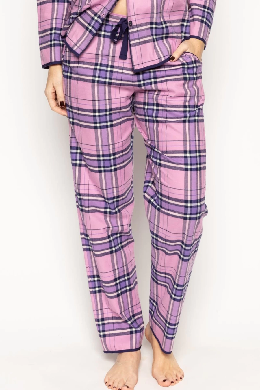 Cyberjammies Violet Check Multi-Colored Pyjama Pants for Women & Men