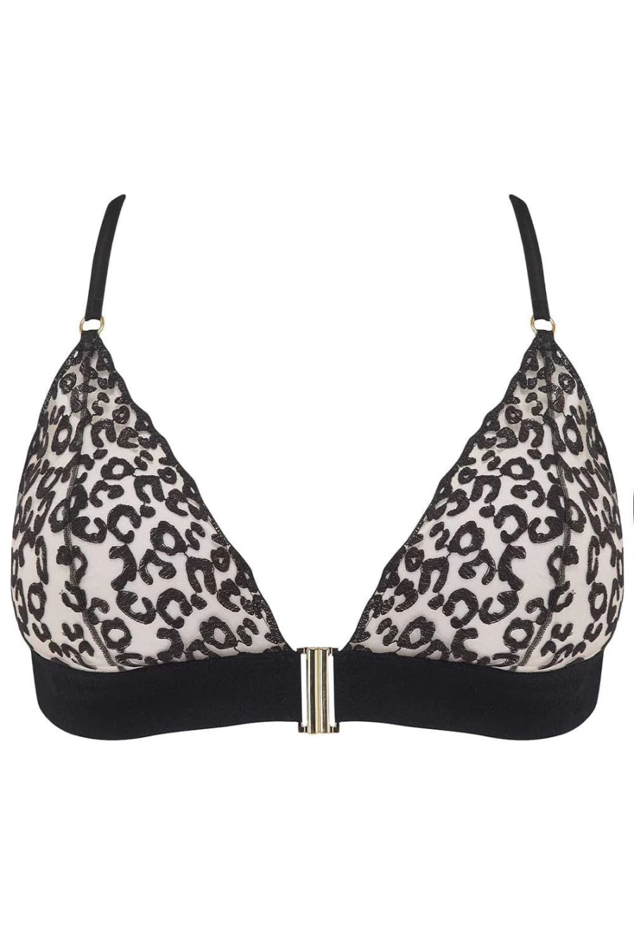 Fleur of England Black Kittie Fuller Bust Lace Boudoir Bra for Women