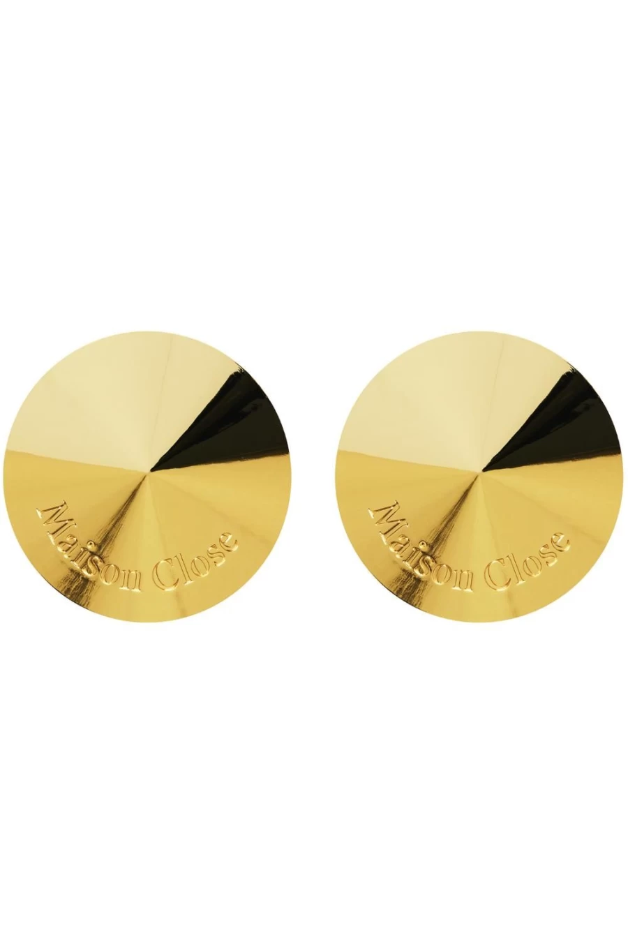 "Maison Close Gold Metal Pasties - Elegant Body Jewelry for Adults"