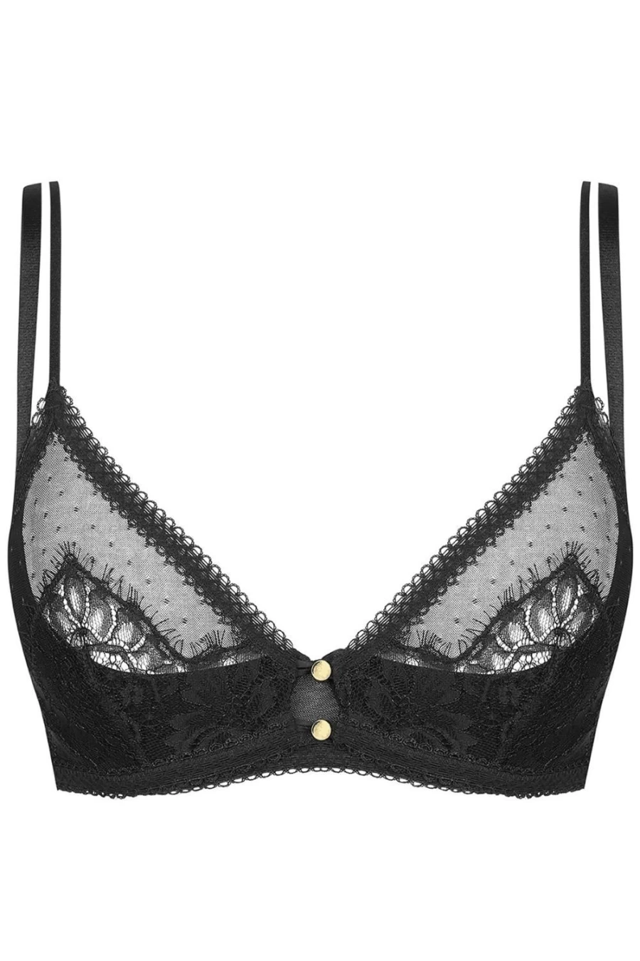 Maison Close Black Divine Inspiration Openable Quarter Cup Bra - Lingerie for Women