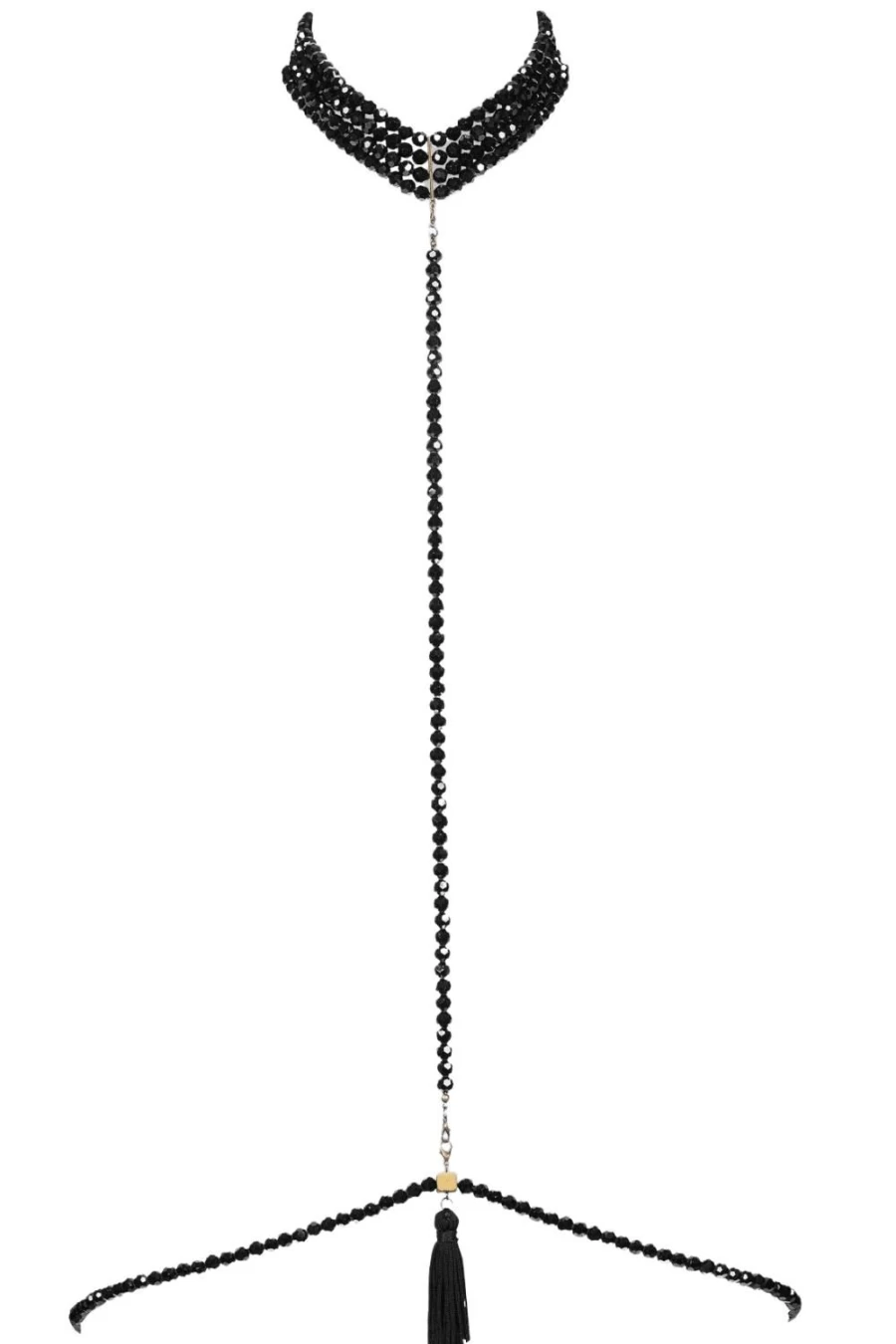 "Maison Close Les Romantiques A Ton Cou Black Harness - Elegant Bondage Accessory"