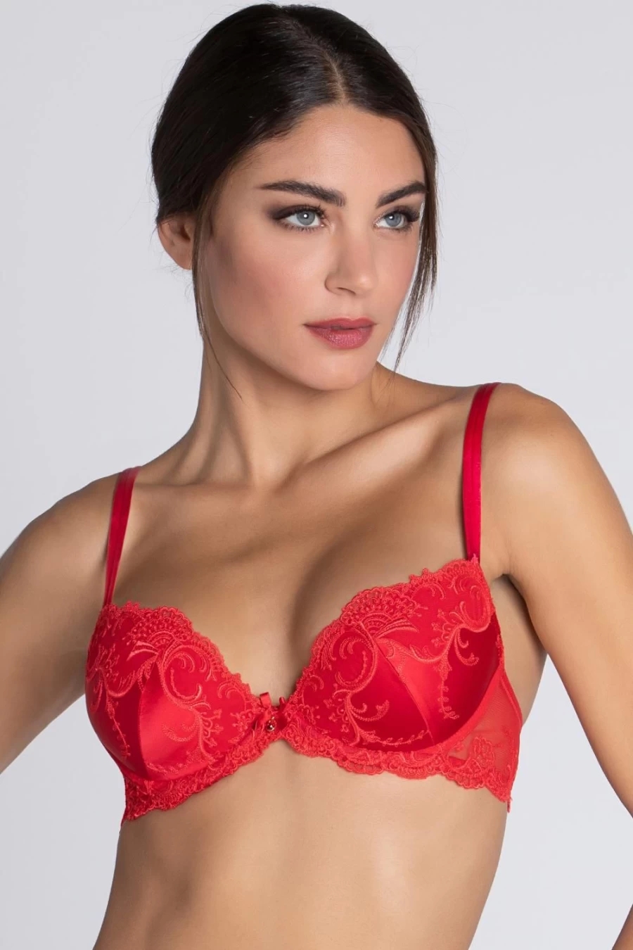 Lise Charmel Splendeur Soie Contour Bra in Rouge - Luxury Silk Lingerie