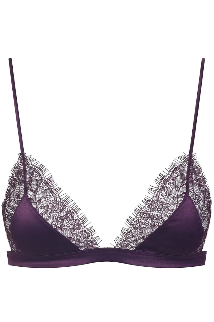 Maison Close Purple Villa Satine Triangle Bra - Elegant Lingerie for Women