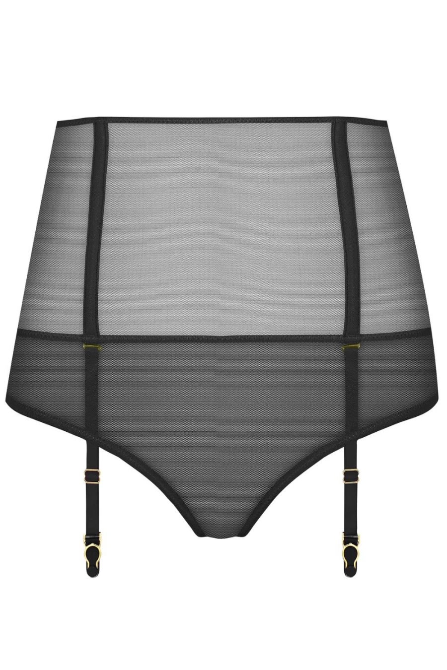 Maison Close L'Amoureuse Black High Waist Open Tanga Underwear