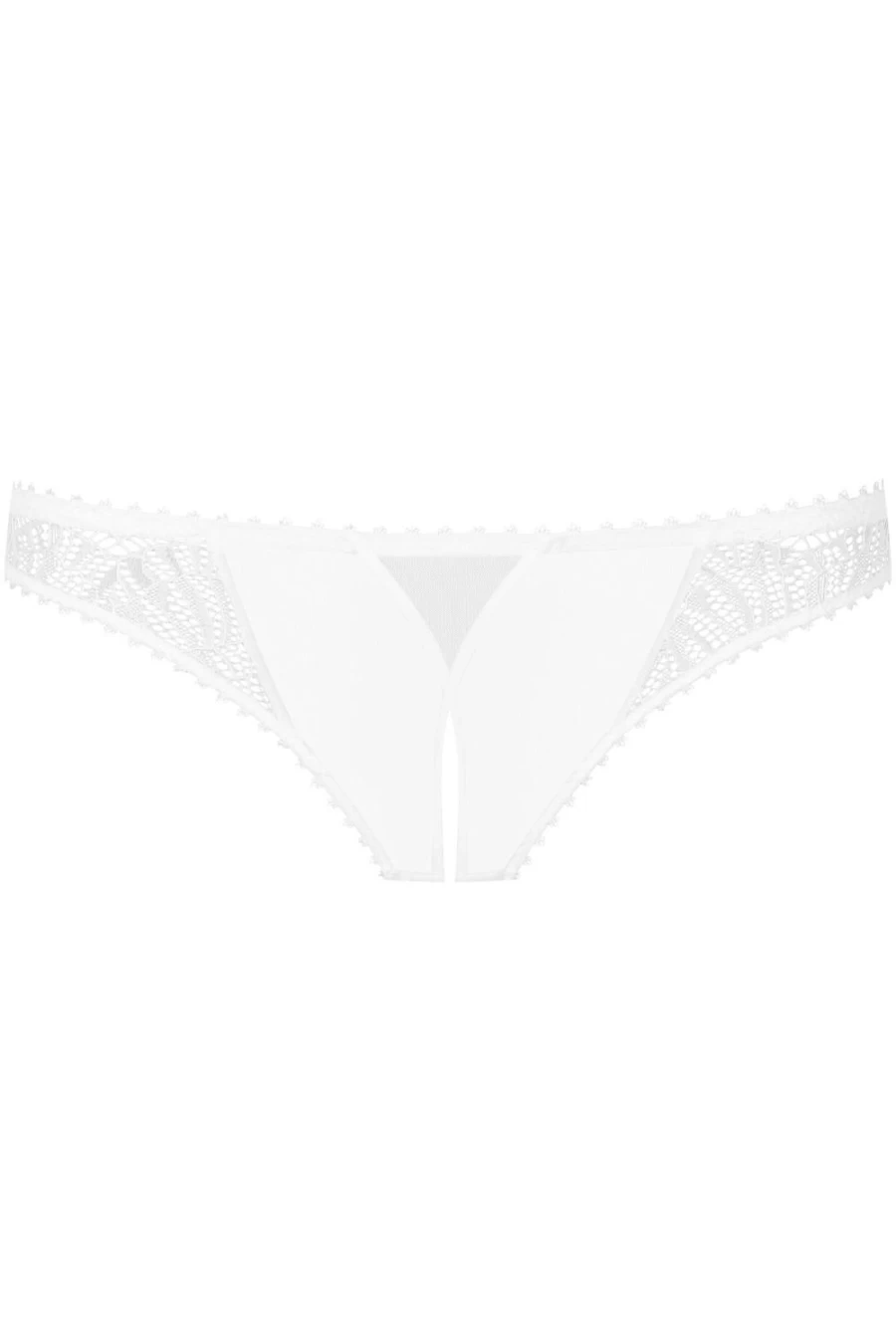Maison Close White Accroche Coeur Openable Thong Lingerie