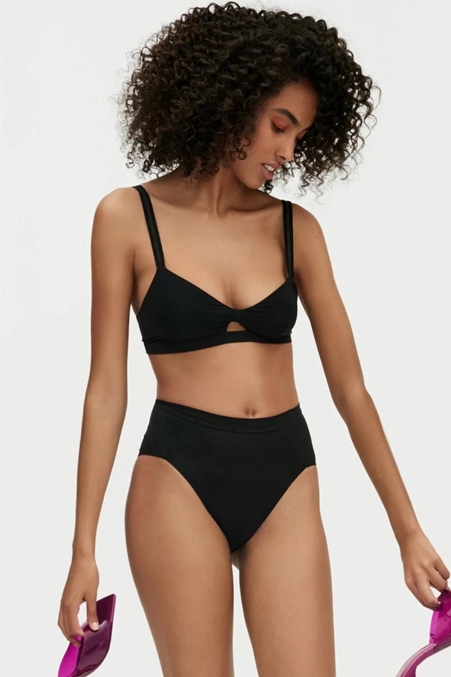 Icone Black Bralette for Women - Comfortable & Stylish Lace Underwear