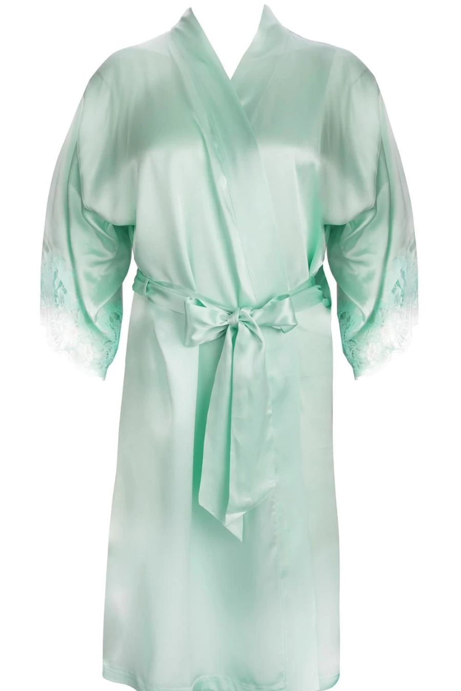 Lise Charmel Amour Nymphea Mid-Length Robe in Jade Aqua - Luxurious Women's Lingerie