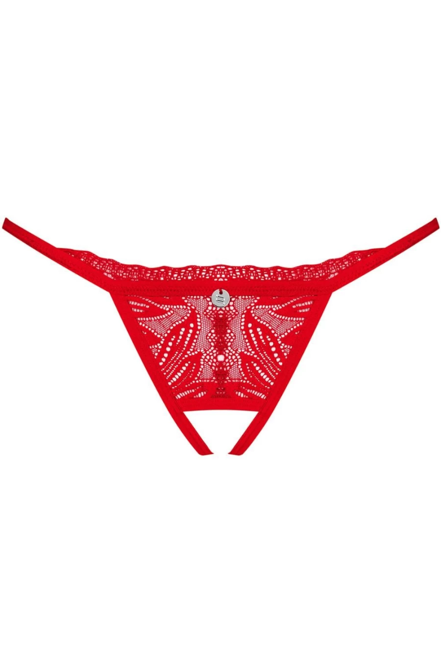 Obsessive Red Crotchless Mini Thong - Sexy Lingerie for Women