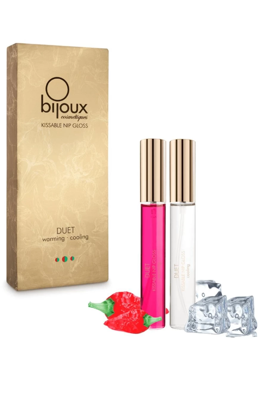Bijoux Indiscrets Kissable Cooling & Warming Nipple Gloss - 2 x 13ml Dual Sensation Lip & Nipple Gloss