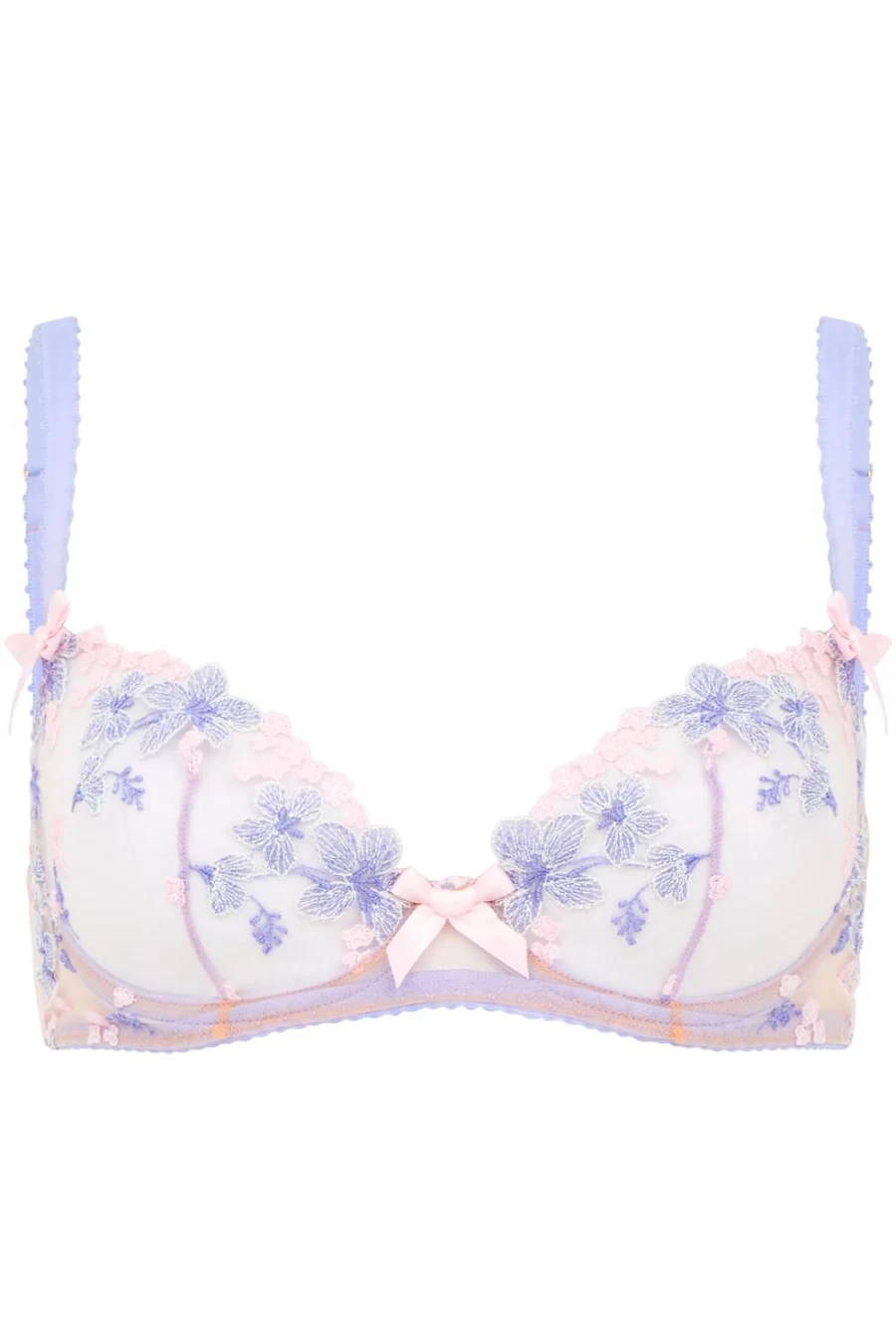 Agent Provocateur Lilac Cyrene Plunge Underwire Bra - Lace Lingerie & Supportive Comfort