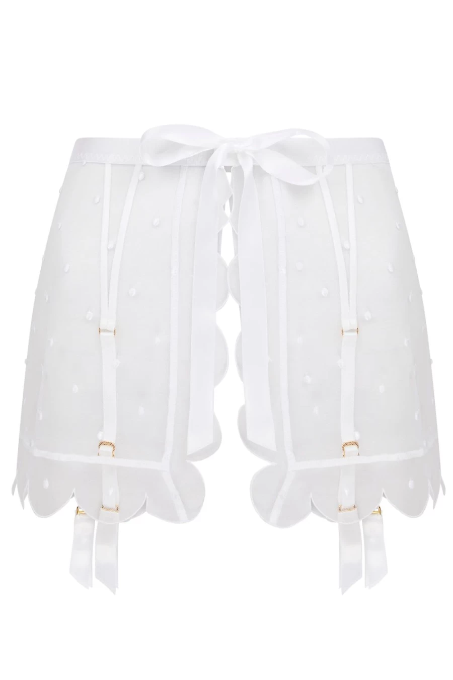 Agent Provocateur White Lorna Dotty Suspender - Stylish Lingerie Accessory