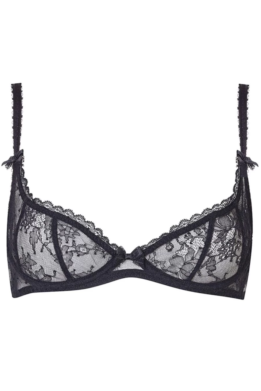 Agent Provocateur Black Hinda Demi Cup Plunge Bra - Lingerie for Women