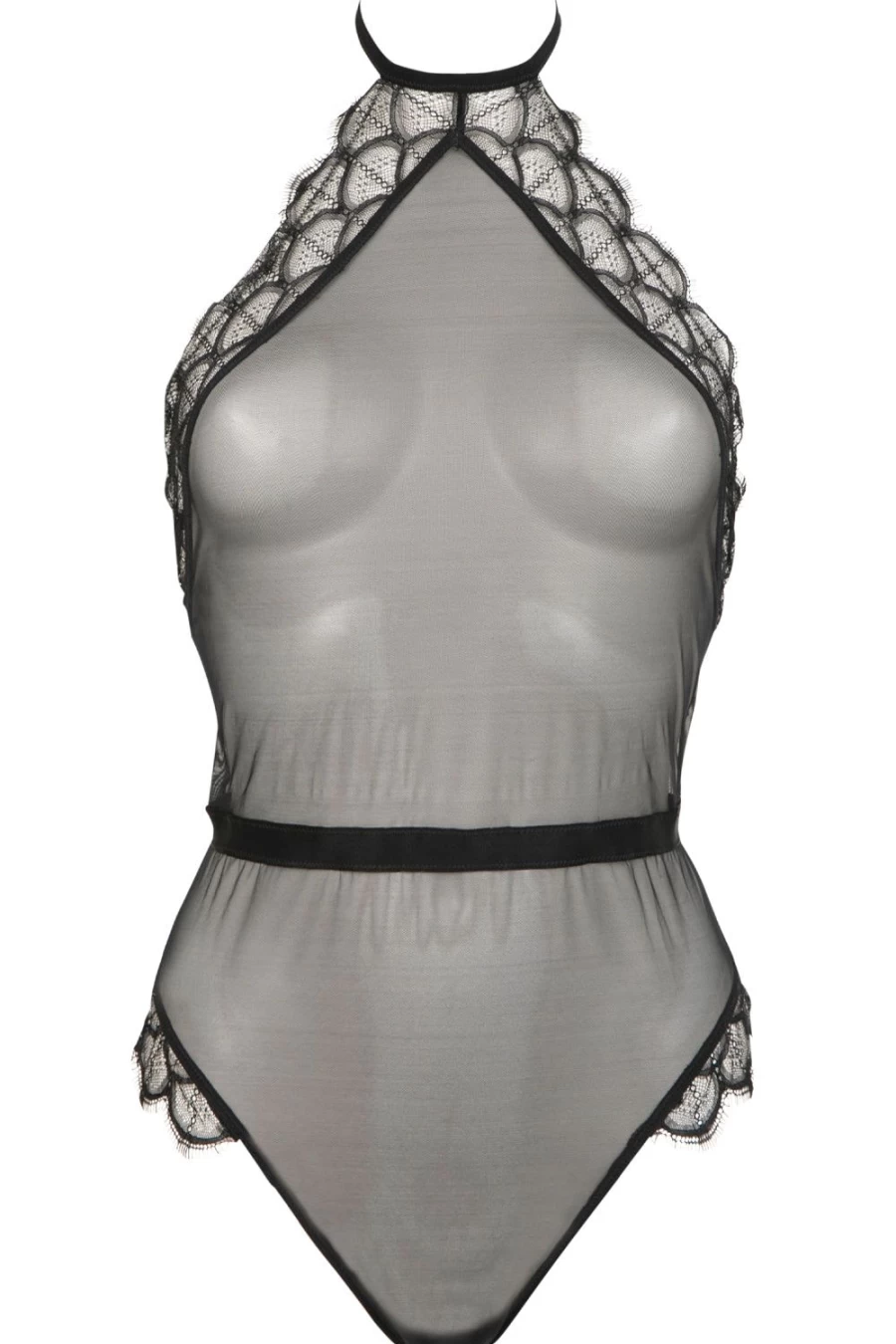 Atelier Amour Mystic Shadow Black Thong Bodysuit for Women - Sensual Lingerie Piece