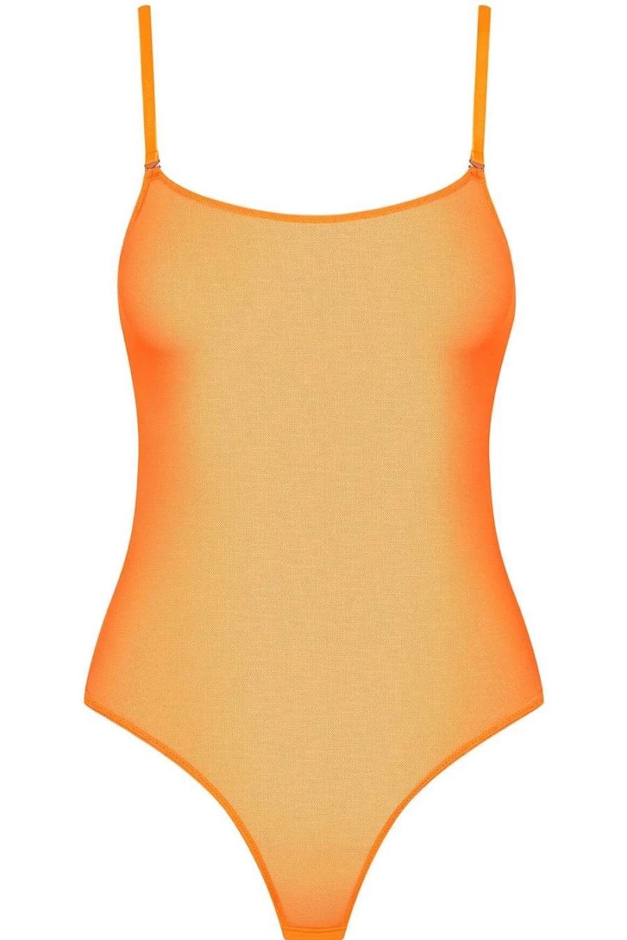 Maison Close Neon Orange Corps A Corset Thong Bodysuit for Women