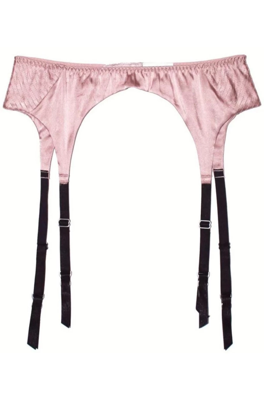 "Fleur Du Mal Pink Top Stitch Suspender - Elegant Women's Fashion Accessory"