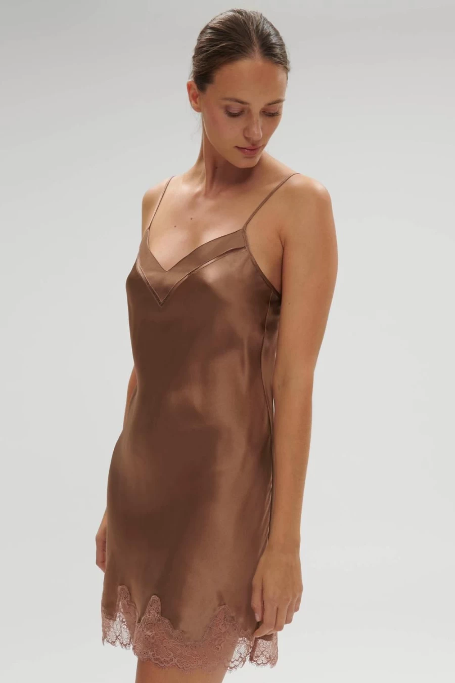 Simone Pérèle Macchiato Nocturne Silk Nightdress - Luxurious Women's Sleepwear
