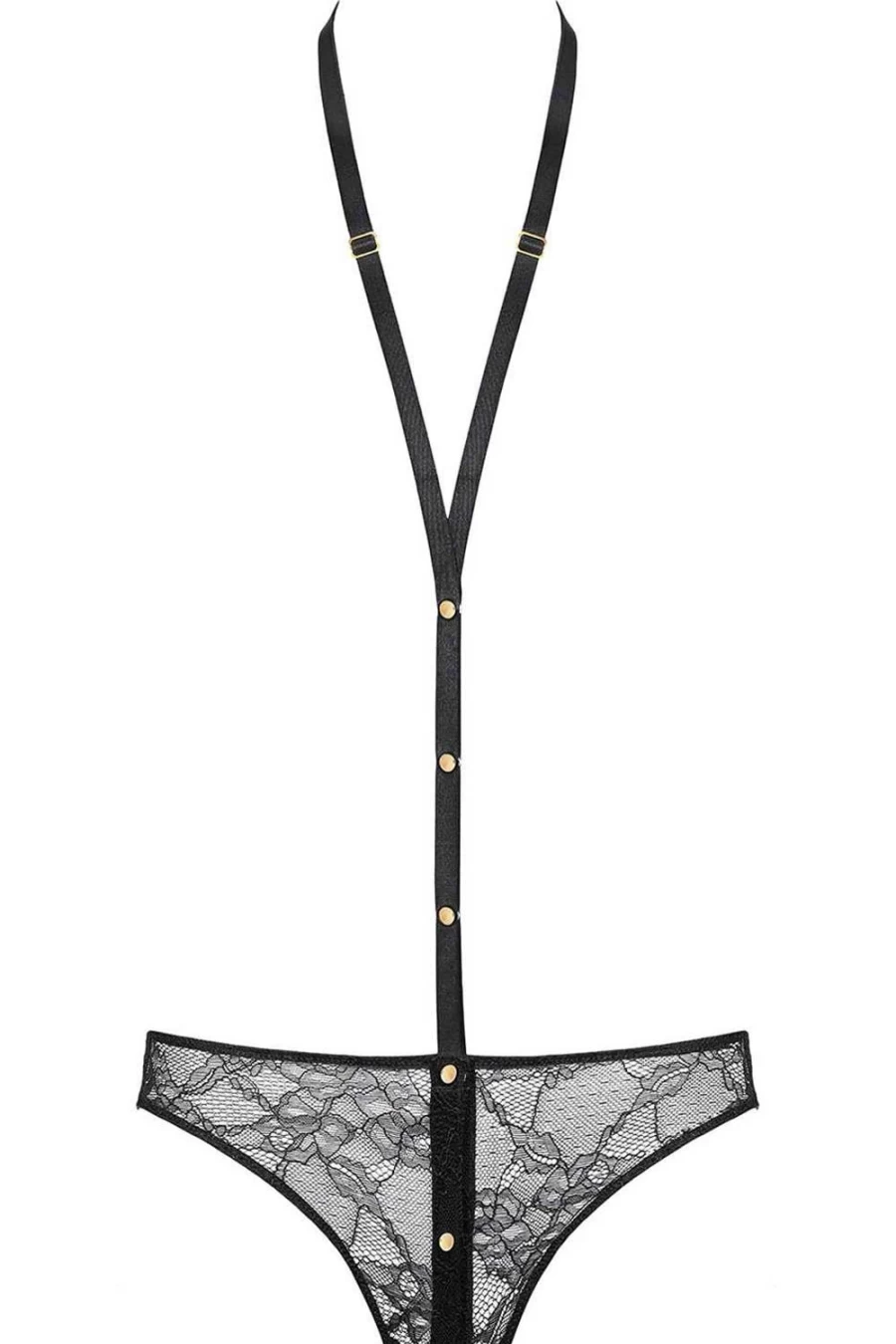 Maison Close Black Magnetic Openable Harness Brief - Playful BDSM Underwear for Adults