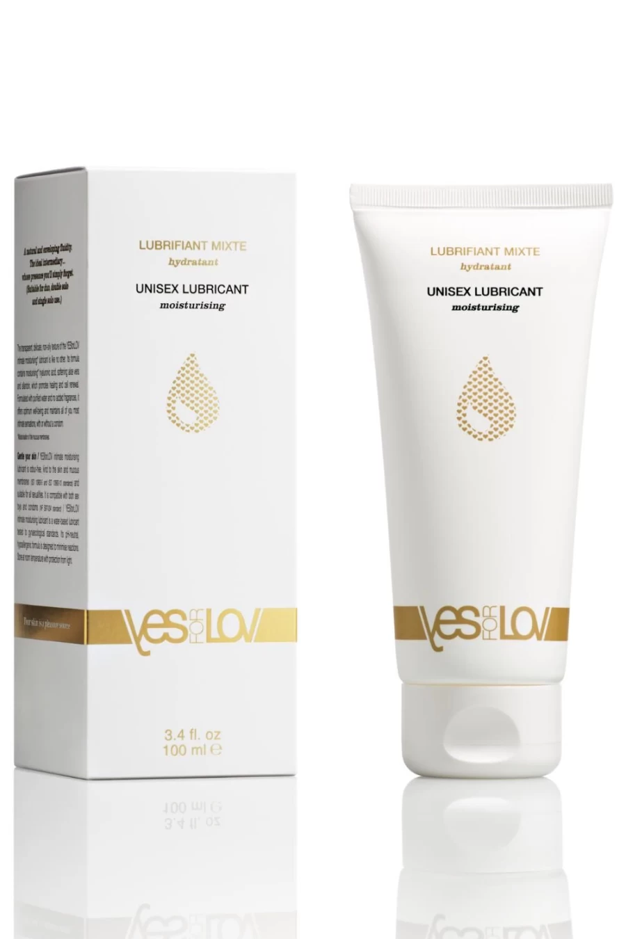 YESforLOV Intimate Moisturising Lubricant 100ml - Long-Lasting Hydration for Enhanced Comfort & Pleasure