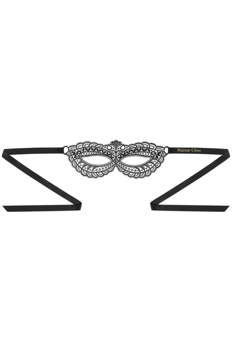 "Maison Close Les Romantiques Le Ravissant Guipure Black Lace Mask"