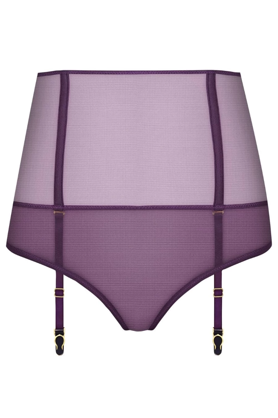 Maison Close Purple L'Amoureuse High Waist Open Tanga - Sensual Luxury Lingerie