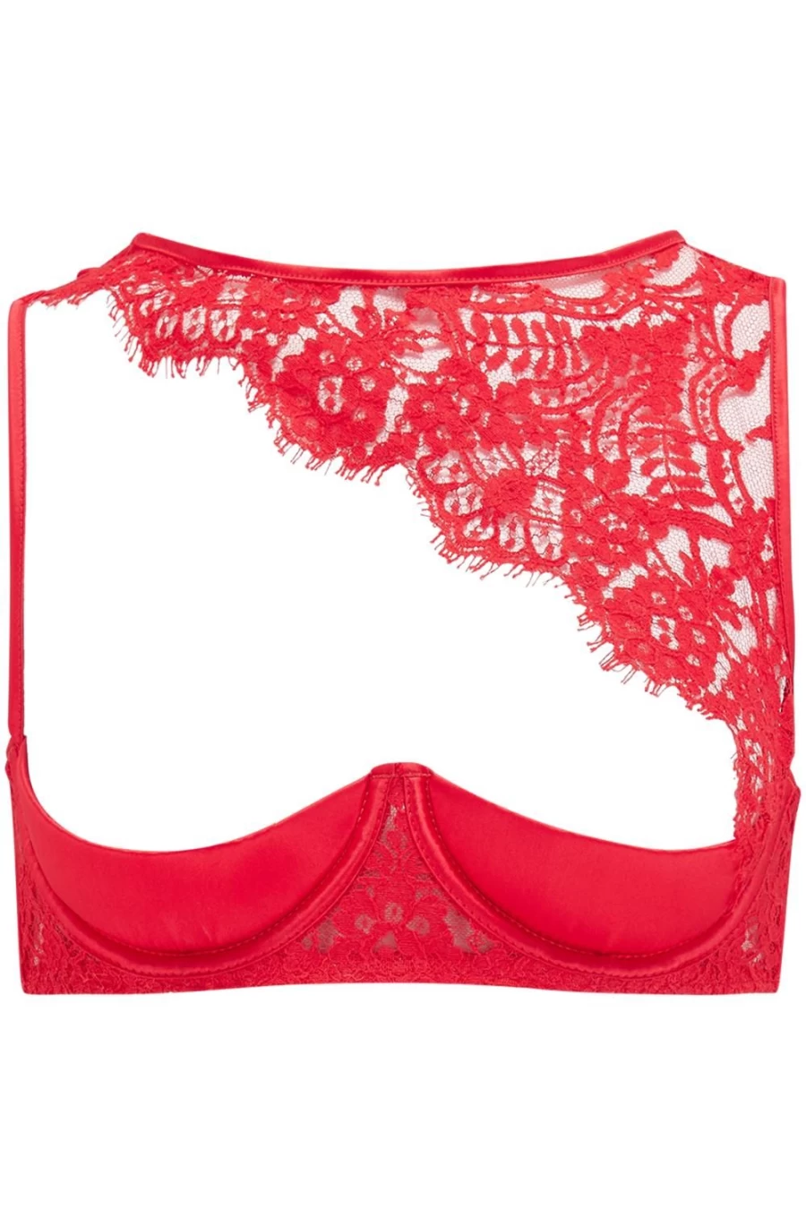 Coco de Mer Marella Red Quarter Cup Bra - Lingerie & Intimate Apparel