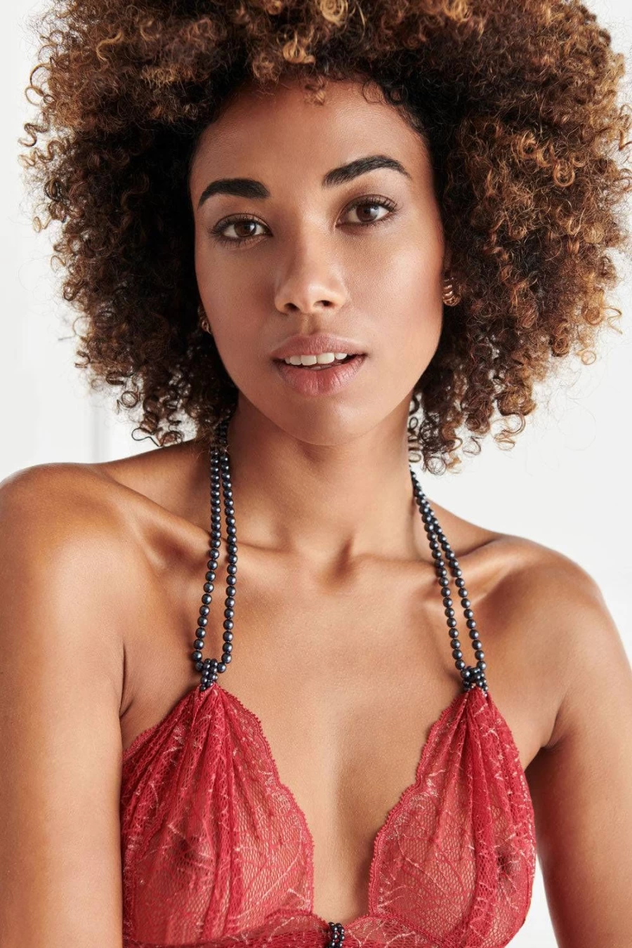 Bracli Red Lace Underwire Bra - Sydney Dark Pearl Elegant Lingerie