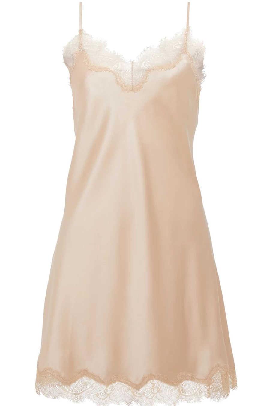 Sainted Sisters Scarlett Silk Chemise - Shell/Vintage Luxury Lingerie