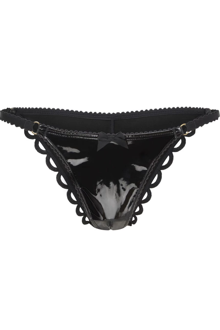 Agent Provocateur Zarya Black PVC Open Brief Lingerie