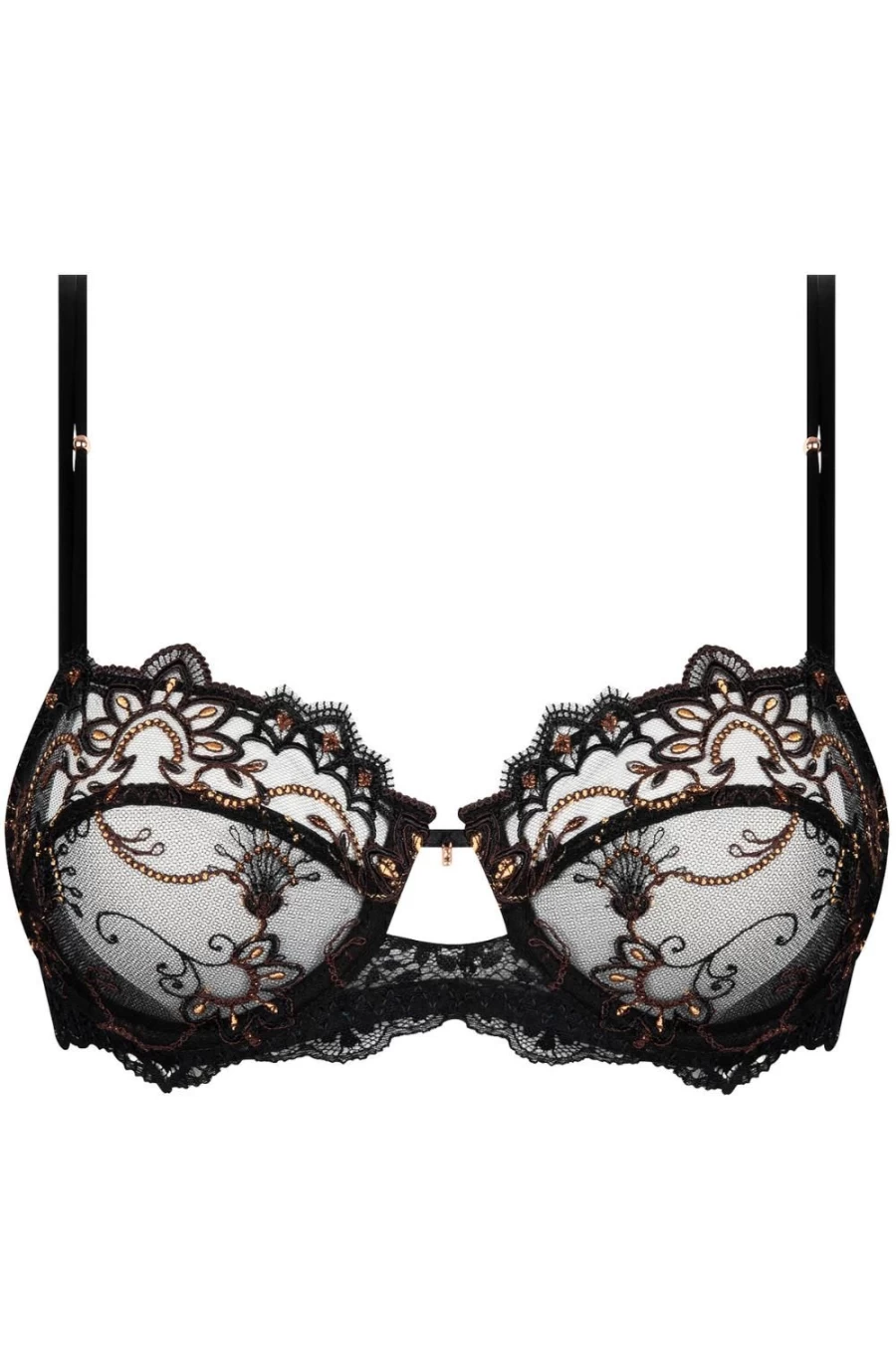 Lise Charmel Fauve Amour Half Cup Bra in Amber Panther - Luxury Lingerie