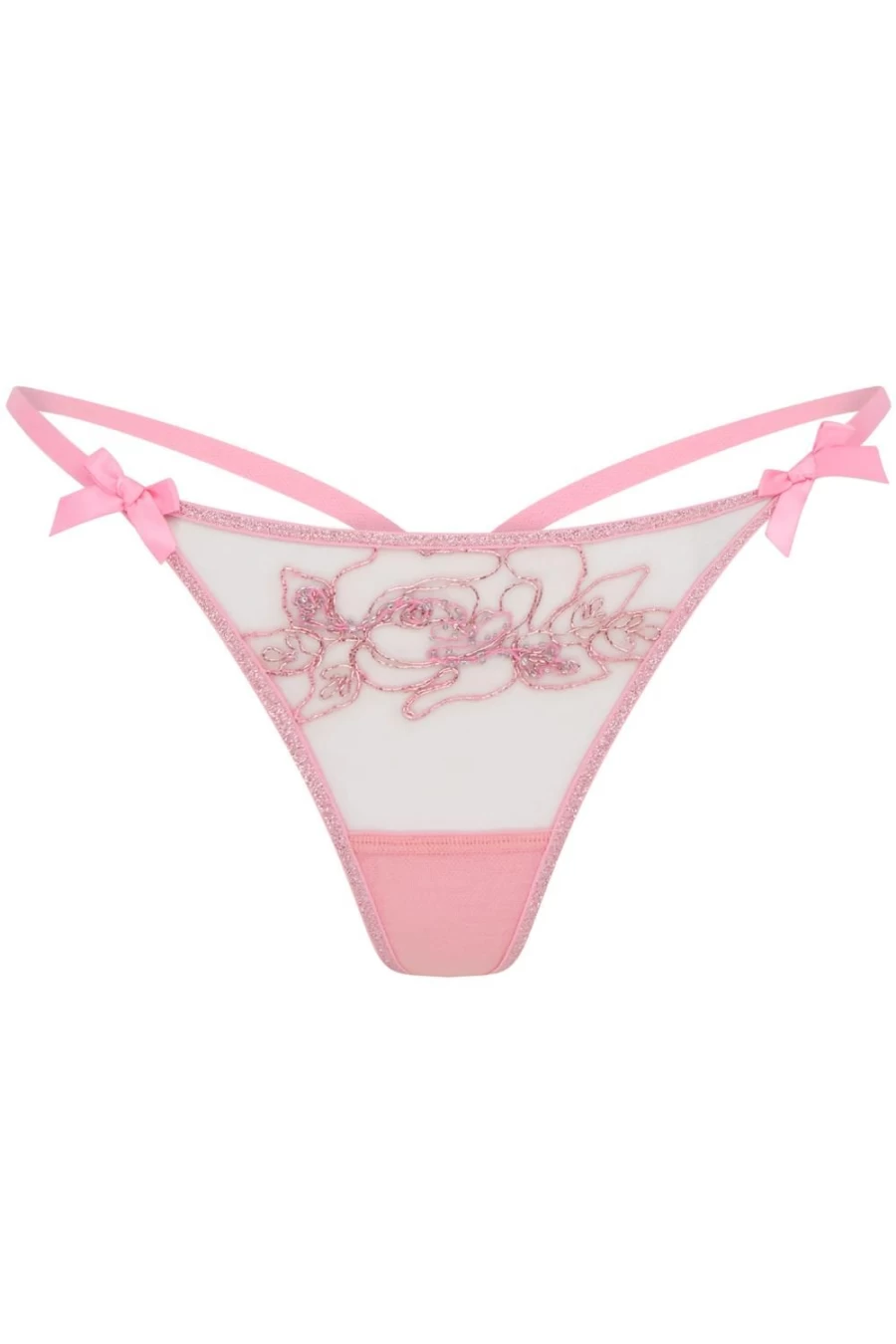 Agent Provocateur Dusky Pink Lindie Thong Lingerie - Women's Luxury Underwear