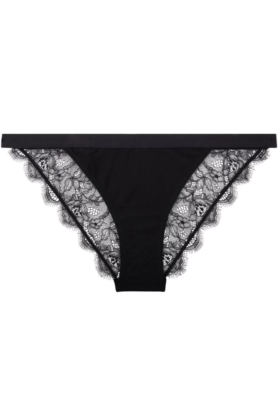 "Love Stories Black Wild Rose Brief - Elegant Lace Underwear"
