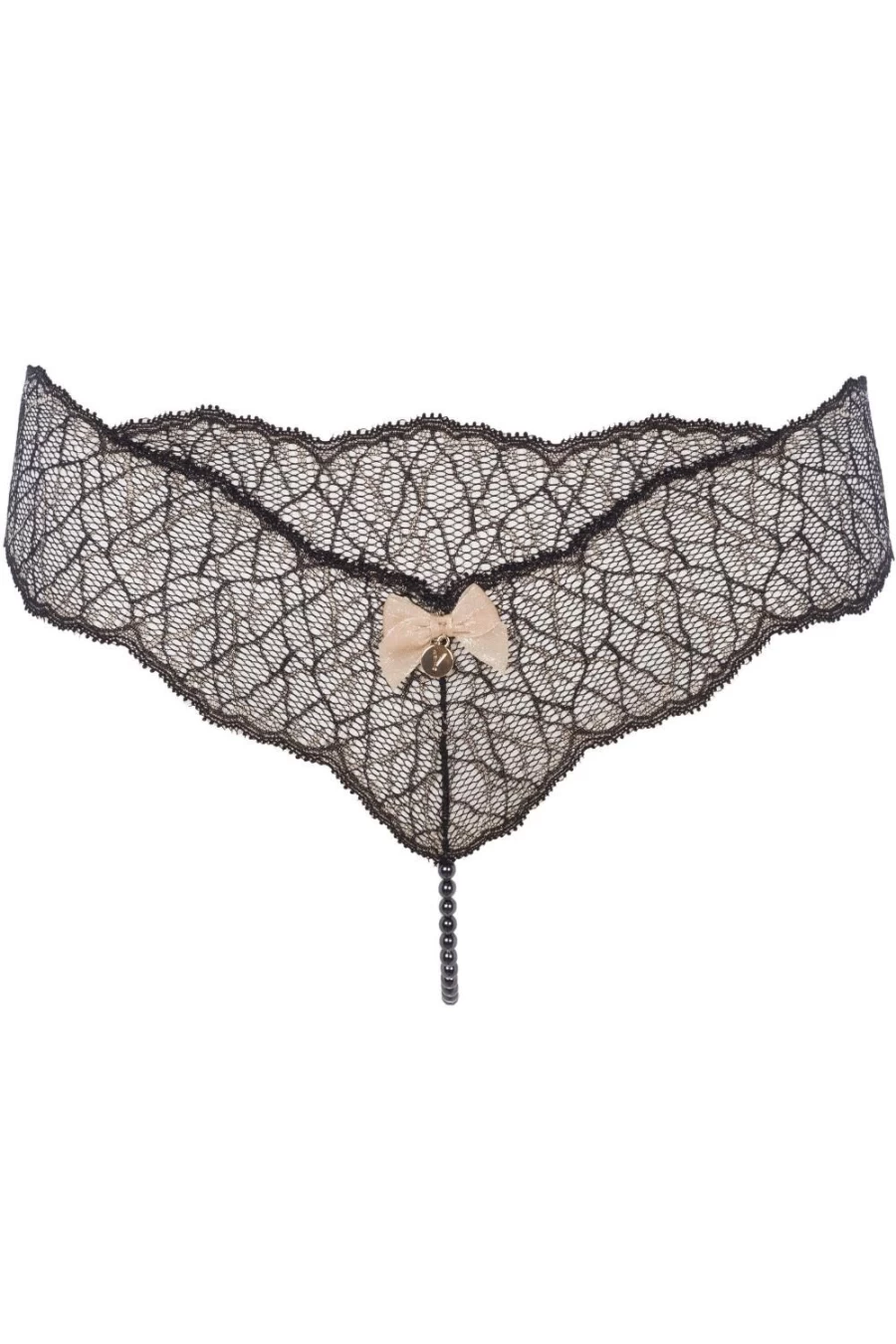 Bracli Black Sydney Dark Single Pearl Thong for Women